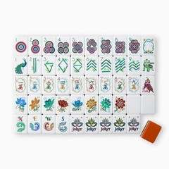 NEW! Vibrant Layered Mahjong Tiles – Full American Set 160Tiles – Orange acrylic