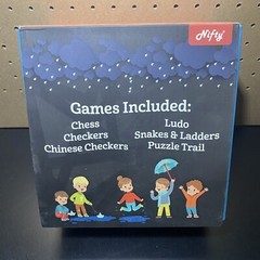 Nifty Indoor Rainy Day Games Kit-6 Classic Board Games In 1 Set-Chess,Ludo, Etc.