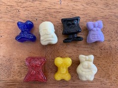 Vintage Crazy Bones Small Gogos Mixed Color Lot Classic 7 Piece Total
