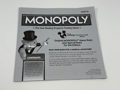 Monopoly Disney Vacation Club Edition Instructions Only