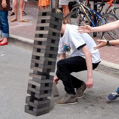 54-Block Tumble Tower Game with Canvas Bag – Ideal for Gatherings