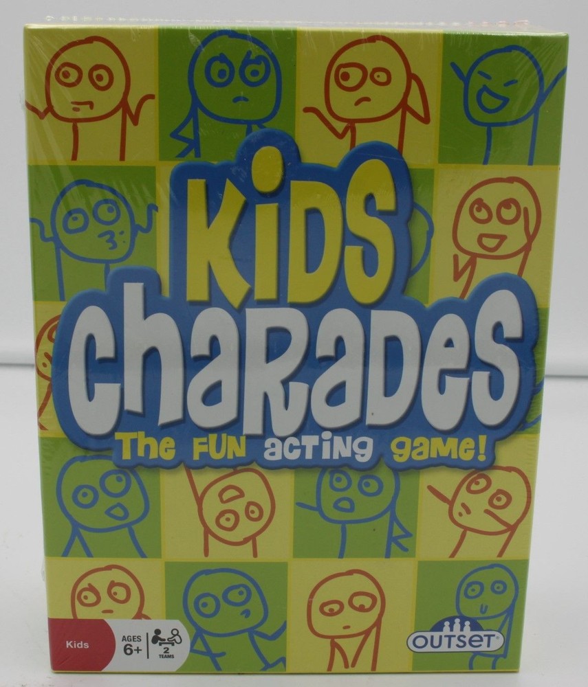 Outset Kids Charades Board Game Family Party Ages 6+ Sealed New Fun Acting Game