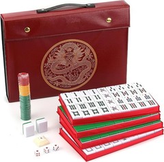 Mose Cafolo X-Large Chinese Mahjong Set with 146 Melamine Tiles & Travel Case