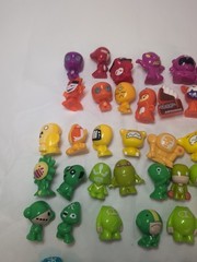 Crazy Bones Lot Of 53 Vintage Multiple Colors Plus Collectors Tin