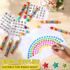 60 Pack Mixed Colors Set of Bingo Daubers Dot Markers Bingo Supplies in 12 Color