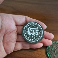 Lot of 3 Plastic POG Slammers Assorted Vans, Pog And Pog Skulls One Sided