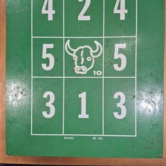 Vintage Drueke No 403 Shoot The Bull Magnetic Wall Art Bar Pub Party Family Game
