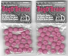 2 Bag O’ Brains 50 Small Plastic Brain Markers Zombie Dice Zombies!!! TLC 2026