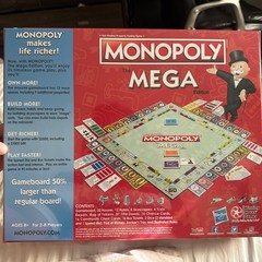 Monopoly – Mega Edition By Milton Bradley Classic Board Game Huge Board!