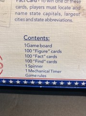 GREAT STATES! UNITED STATES BOARD GAME 300 QUESTION CARDS FAMILY GAME AGE 7+