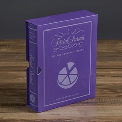 Stylish Trivial Pursuit Fabric-Wrapped Book Box – Trivia Board Game for Ages 8+