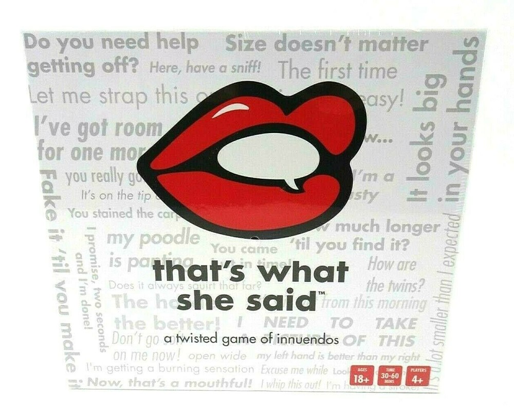 NIB That’s What She Said The Party Game of Twisted Innuendos Board Game SEALED