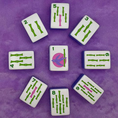 Premium American Mahjong Set 160pcs – Blue
