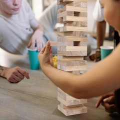 Wooden Giant Tumble Tower Game – 60 Blocks for Thrilling Fun & Skill Development