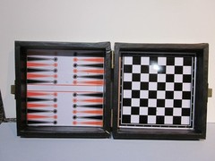 Vintage Magnetic Travel Game Set w/ Pieces Compact Folding Board Portable New