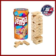 Hasbro Gaming Jenga Wooden Blocks Stacking Tumbling Tower Kids Game Ages 6 an…