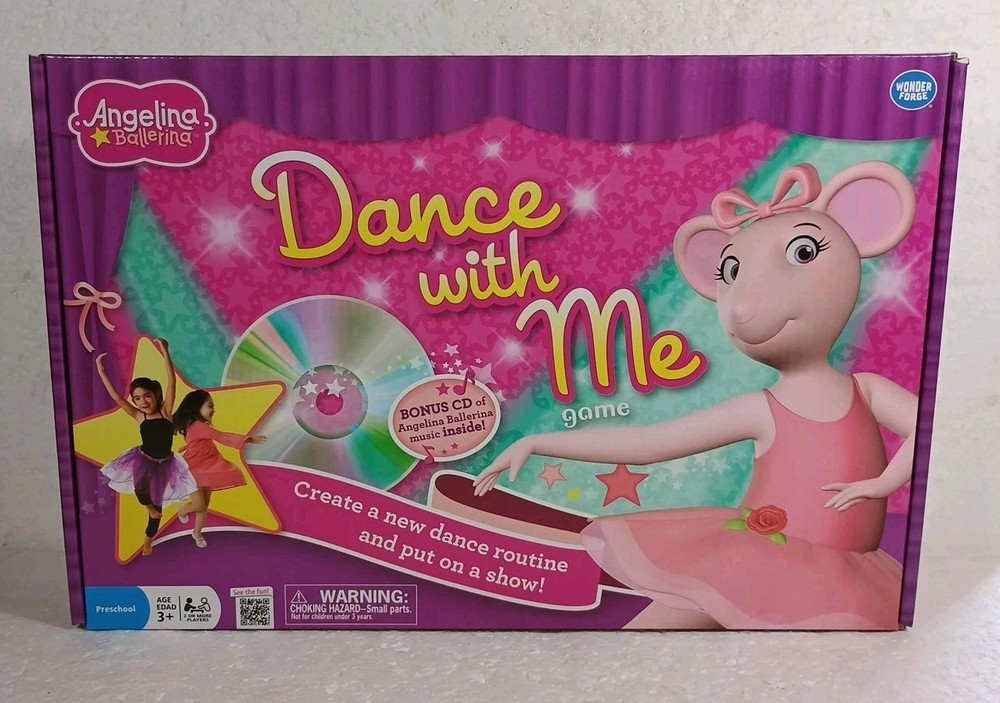 Angelina Ballerina Dance With Me Game Age 3+ Bonus CD Included 100% Complete