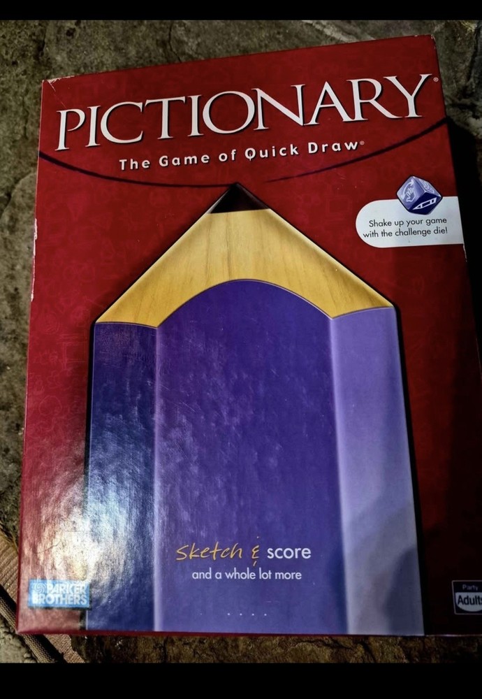 Pictionary The Game of Quick Draw Parker Brothers 2007 Sketch & Score Complete