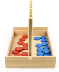 4 in a Row Wooden Connect Board Game, Foldable Line up 4 Game, Classic Strategy