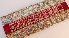 Premium American Mahjong Set 160pcs – Red Confetti – Made to Order