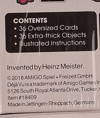 Amigo DEJA VU Game: Is Seeing Believing? Ages 8+, 2-6 Players / Factory Sealed