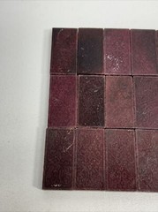 Lot Of 24 Vintage Dominoes Floral Design Cedar?