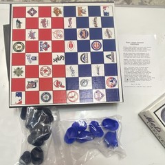 MLB Mets Checkers Subway Series Board Game Complete Set w/ Board & Pieces