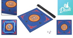 Mahjong Table Mat – Blue, Anti Slip, Noise Reduction, Portable – 31.5 inches