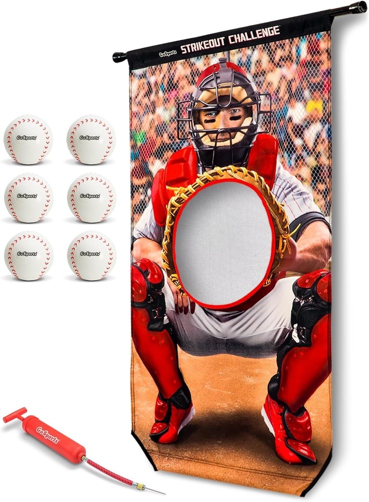 Gosports Strikeout Challenge Indoor Baseball Toss Game – Doorway Fun for All
