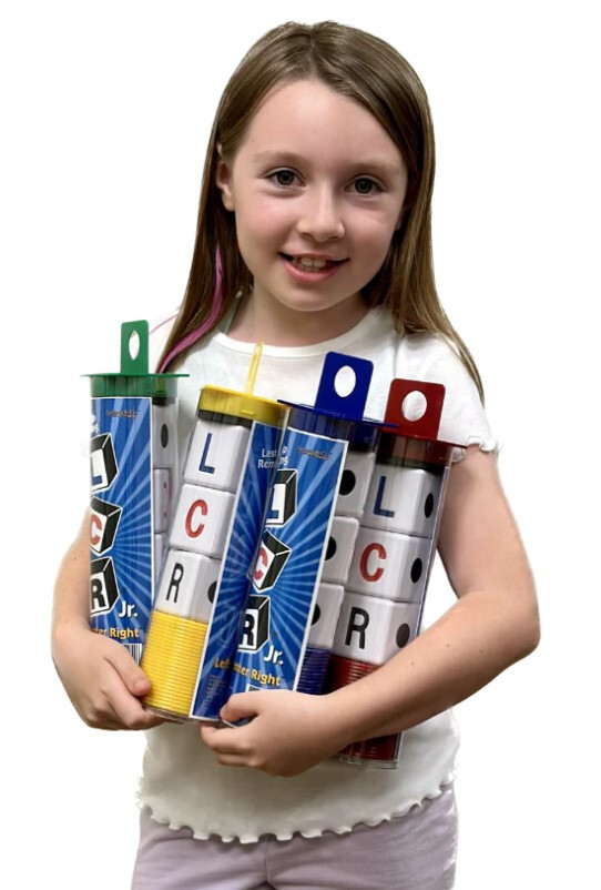 NEW FOR 2024! LCR® Left Center Right™ Dice Game -Junior Size – ONE GAME (GREEN)