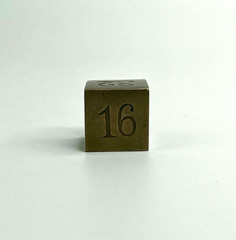 Vtg Rare Heavy Solid Brass Backgammon Doubling Cube Die 1″