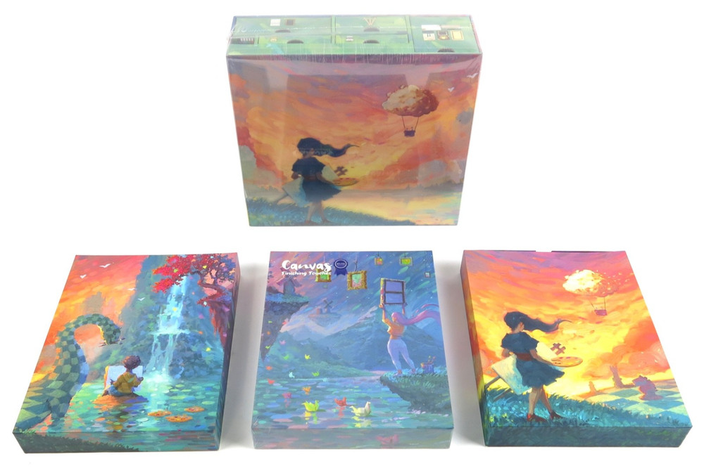 Canvas Kickstarter Big Box Base Board Game + Expansions – New / New Open Box