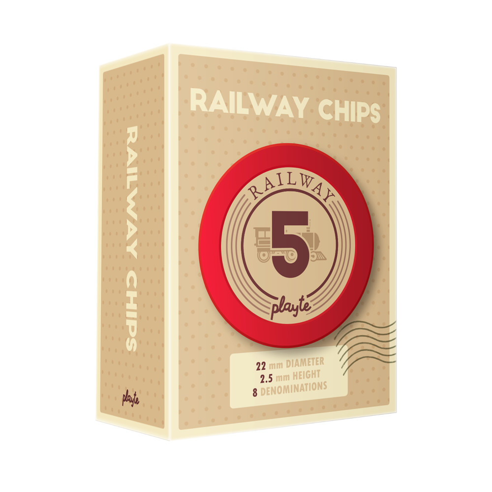 Playte Mini Chip 120 Premium Heavy 1.7g Board Game Tokens Set.