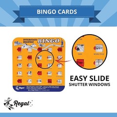 Portable Bingo Game Cards with Sliding Windows – Classic Travel Fun for All Ages