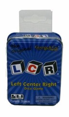 LCR – Left Center Right Dice Game by George & Company – Blue Tin Box