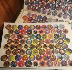 10 Sheets UnPunched Pogs Milk Caps Game Cap club, presidents + bonus boards