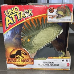 B3 NEW UNO ATTACK JURASSIC WORLD DOMINATION CARD GAME DAMAGED BOX FAMILY NIGHT