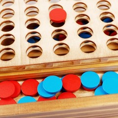 Tic Tac Toe & 4 in a Row Tables Game Set, Classic Board Line Up 4 for Living …