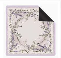 Mahjong Table Mat Chinoiserie Anti-Slip Game Mat Cover light purple floral