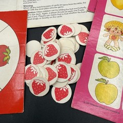 Vintage Strawberry Shortcake Game Basket 4 In 1 Game 1981 Parker Brothers