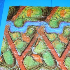 1992 MILTON-BRADLEY BATTLE MASTERS VINYL GAME MAT 55″X77″