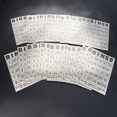 32 Vintage Milton Bradley Cardboard Bingo Cards Numbers