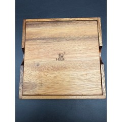Handcrafted Wooden Tic Tac Toe Game Box 5.5in Travel Puzzle Board Game Case