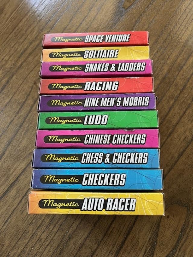 Lot of 10 Magnetic Miniature Pocket Size Travel Games