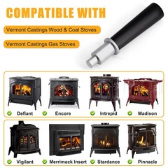 Criditpid 30004175K Wooden Fallaway Handle for Vermont 30004175K, Black
