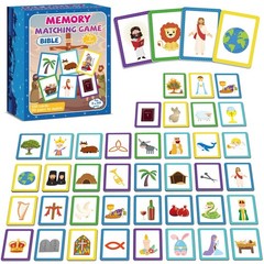 gisgfim 50 Pairs Memory Matching Game Bible Concentration Memory Card Games