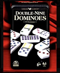 Spin Master Games Cardinal Classics Double Nine Dominoes 55pc Set in Storage Tin