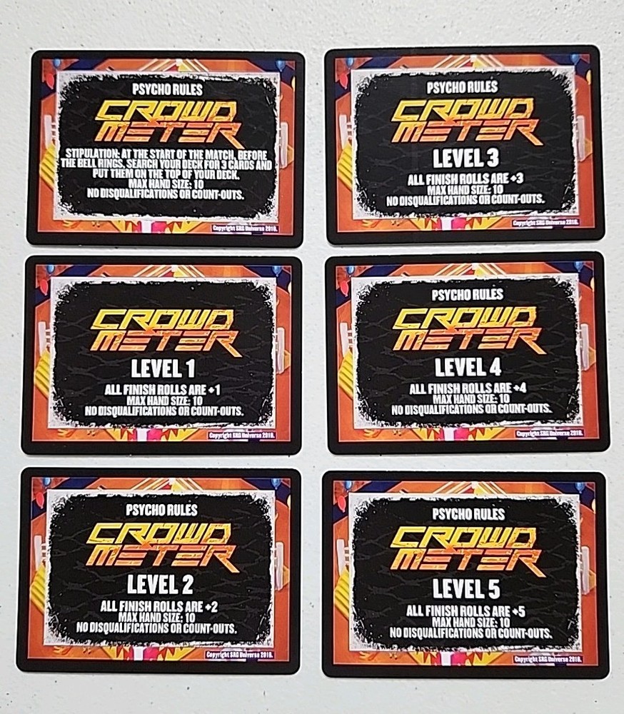 SRG Super Show Wrestling Card Game Psycho Rules Crowd Meter