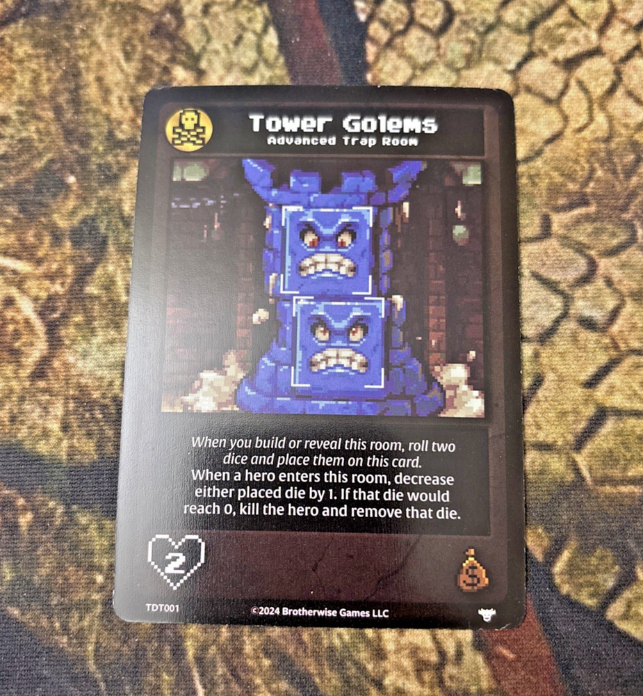 Dice Tower 2025 Super Boss Monster 2 Tower Golems Promo Card