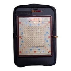 Scrabble Deluxe Travel Edition Board Game Hasbro Zipper CarryCase 100% Complete